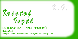 kristof isztl business card